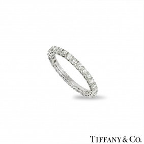 Tiffany & Co. Platinum Diamond Full Eternity Forever Ring 0.85ct TDW